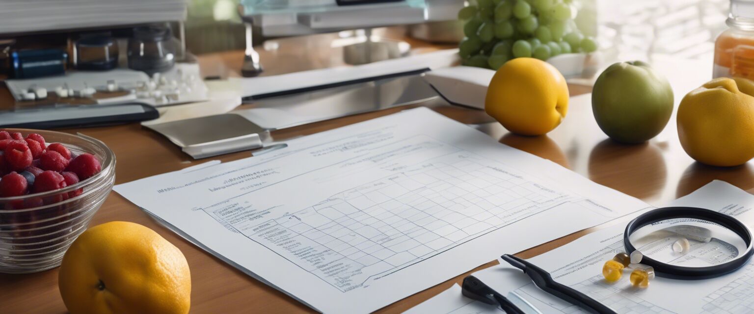 Consultation on prenatal vitamins with a doctor's prescription pad